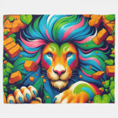 Lion Art Fleecedecke (Vorderseite (Horizontal))