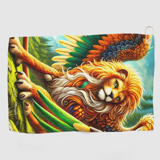 Lion Art Golfhandtuch (Horizontal)