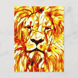 Lion Art Postcard Postkarte
