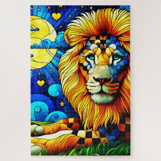 Lion Art Puzzle (Vertikal)