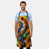 Lion Art Schürze (Getragen)