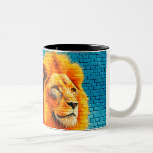 Lion Art Zweifarbige Tasse