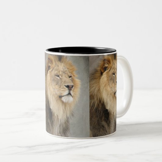 Lion Art Zweifarbige Tasse (VorderseiteRechts)