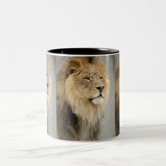 Lion Art Zweifarbige Tasse (Mittel)