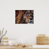 Lion Artistic Beautiful Watercolor Poster (Küche)
