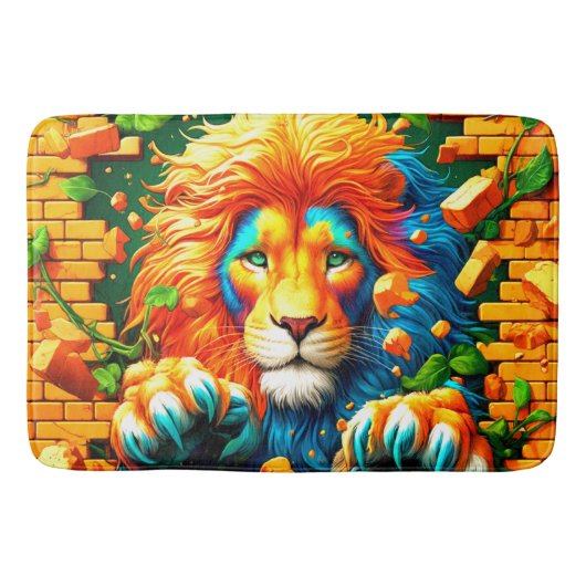 Lion Artwork Badematte (Vorderseite)