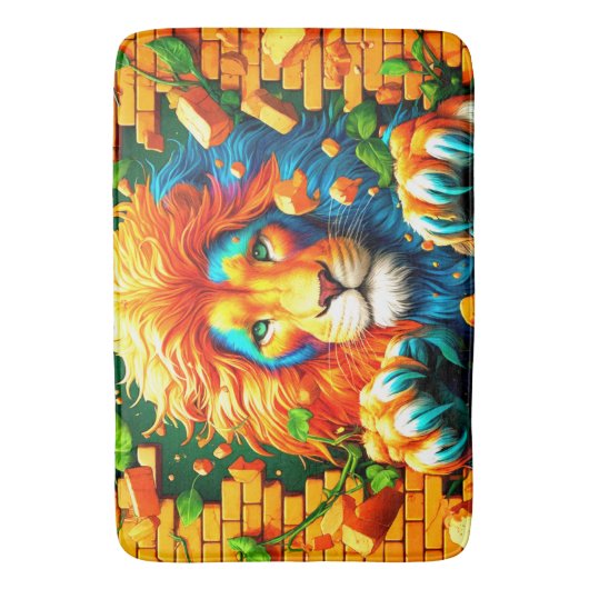 Lion Artwork Badematte (Vorderseite Vertikal)