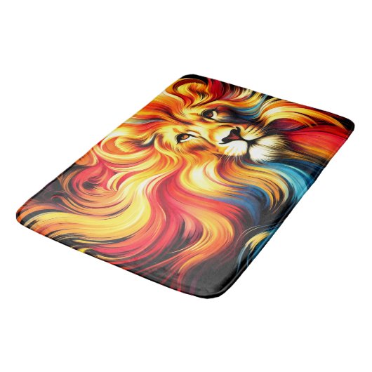 Lion Artwork Badematte (Schrägansicht)