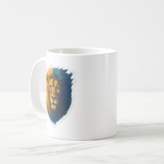Lion Artwork - Bicolor Kaffeetasse (Vorderseite Links)