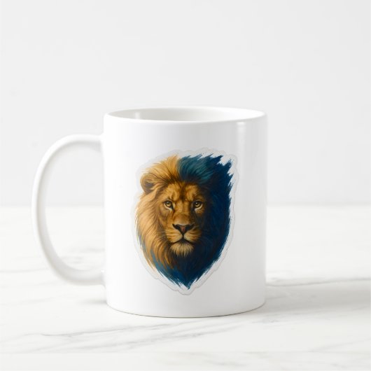 Lion Artwork - Bicolor Kaffeetasse (Links)
