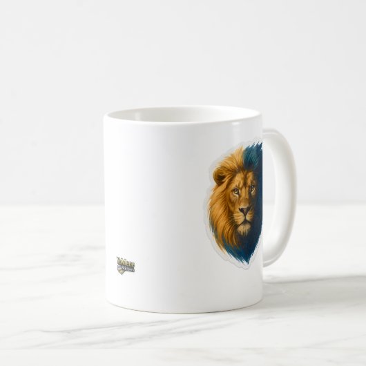 Lion Artwork - Bicolor Kaffeetasse (VorderseiteRechts)