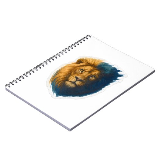 Lion Artwork - Bicolor Notizblock (Linke Seite)