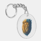 Lion Artwork - Bicolor Schlüsselanhänger (Vorderseite links)