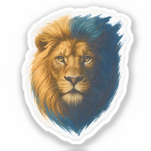 Lion Artwork - Bicolor Sticker (Vorderseite)