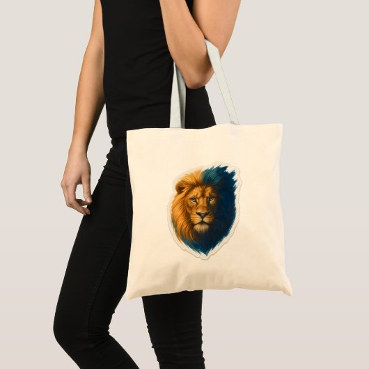 Lion Artwork - Bicolor Tragetasche (Vorderseite (Produkt))