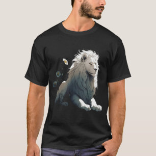Lion Artwork Blume Zoo Animal Lion T-Shirt