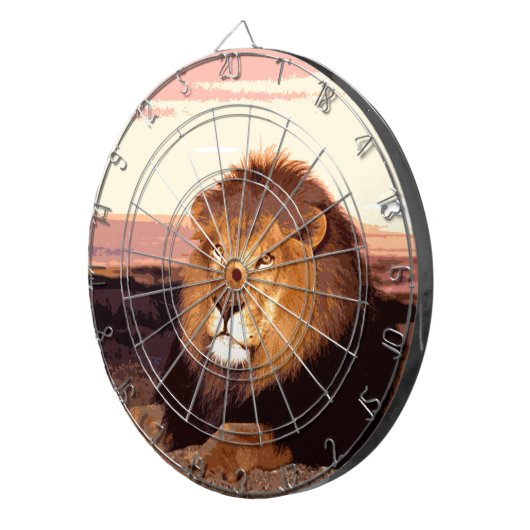 Lion Artwork Dartscheibe (Vorderseite rechts)