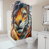 Lion Artwork Duschvorhang (Beispiel)