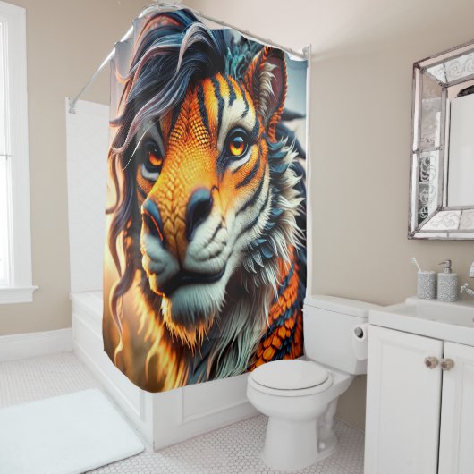 Lion Artwork Duschvorhang (Beispiel)