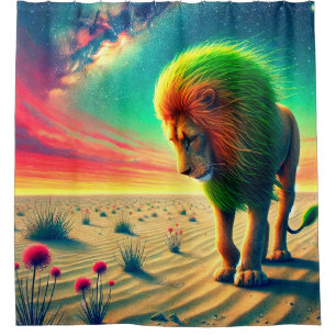 Lion Artwork Duschvorhang