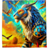 Lion Artwork Duschvorhang (Vorderseite)