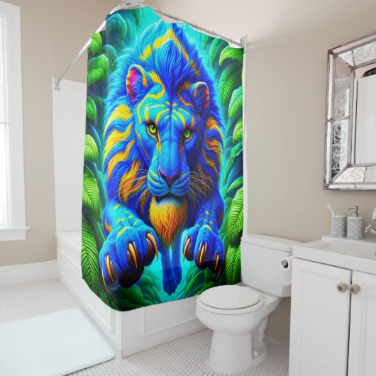 Lion Artwork Duschvorhang (Beispiel)