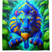 Lion Artwork Duschvorhang (Vorderseite)