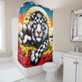Lion Artwork Duschvorhang (Beispiel)