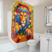 Lion Artwork Duschvorhang (Beispiel)