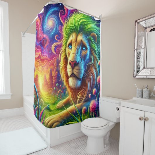 Lion Artwork Duschvorhang (Beispiel)