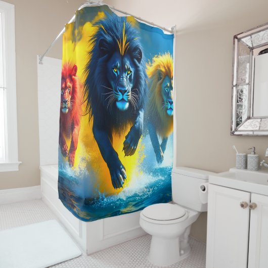 Lion Artwork Duschvorhang (Beispiel)