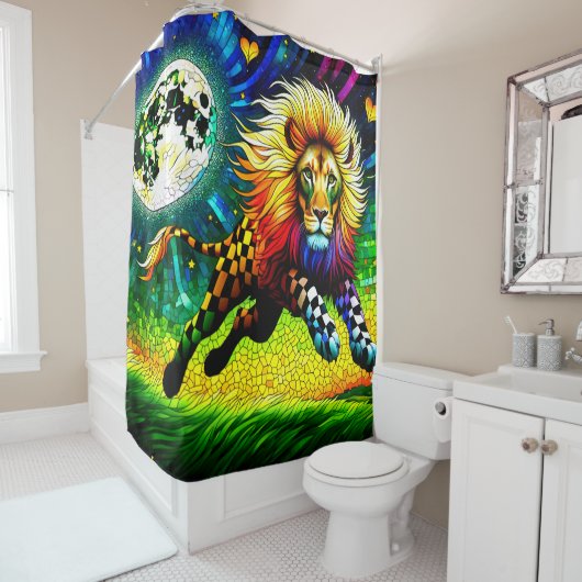 Lion Artwork Duschvorhang (Beispiel)