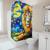 Lion Artwork Duschvorhang (Beispiel)