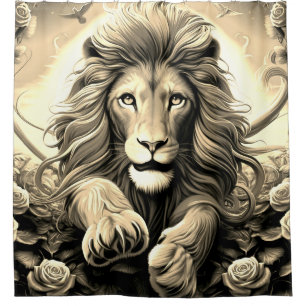 Lion Artwork Duschvorhang