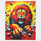 Lion Artwork Fleecedecke (Vorderseite)