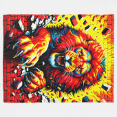 Lion Artwork Fleecedecke (Vorderseite (Horizontal))