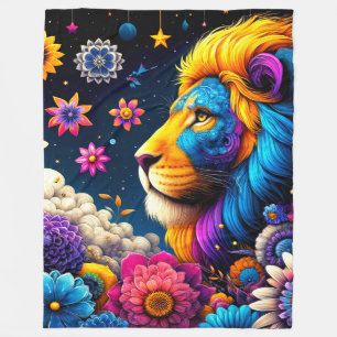 Lion Artwork Fleecedecke