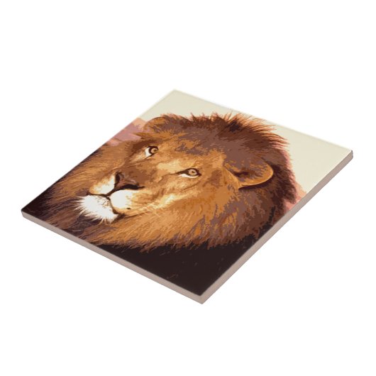 Lion Artwork Fliese (Seite)