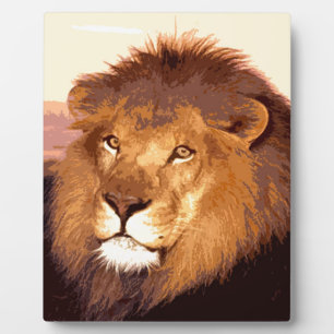 Lion Artwork Fotoplatte