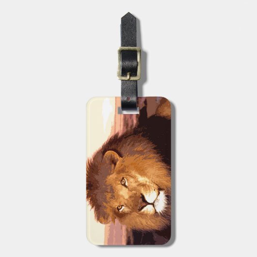 Lion Artwork Gepäckanhänger (Vorderseite vertikal)