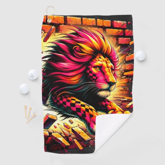 Lion Artwork Golfhandtuch (Insitu)