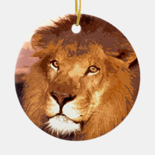 Lion Artwork Keramik Ornament
