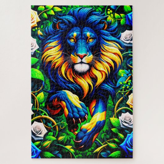 Lion Artwork Puzzle (Vertikal)