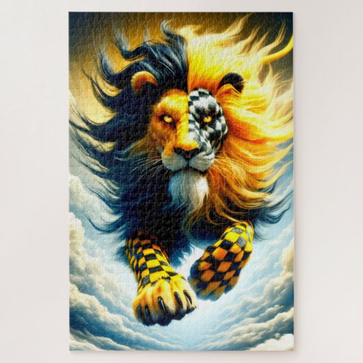 Lion Artwork Puzzle (Vertikal)