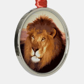 Lion Artwork Silbernes Ornament (Rechts)