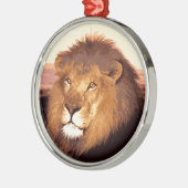 Lion Artwork Silbernes Ornament (Links)