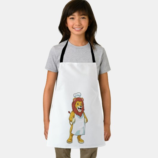 Lion as Cook mit Koch Hut & Kochen Schürze (Insitu)