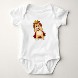 Lion as King mit Crown.PNG Baby Strampler