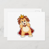 Lion as King mit Crown.PNG Postkarte (Vorne/Hinten)
