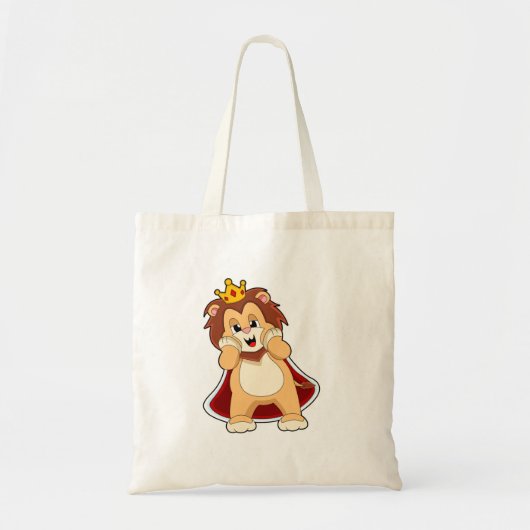 Lion as King mit Crown.PNG Tragetasche (Vorne)